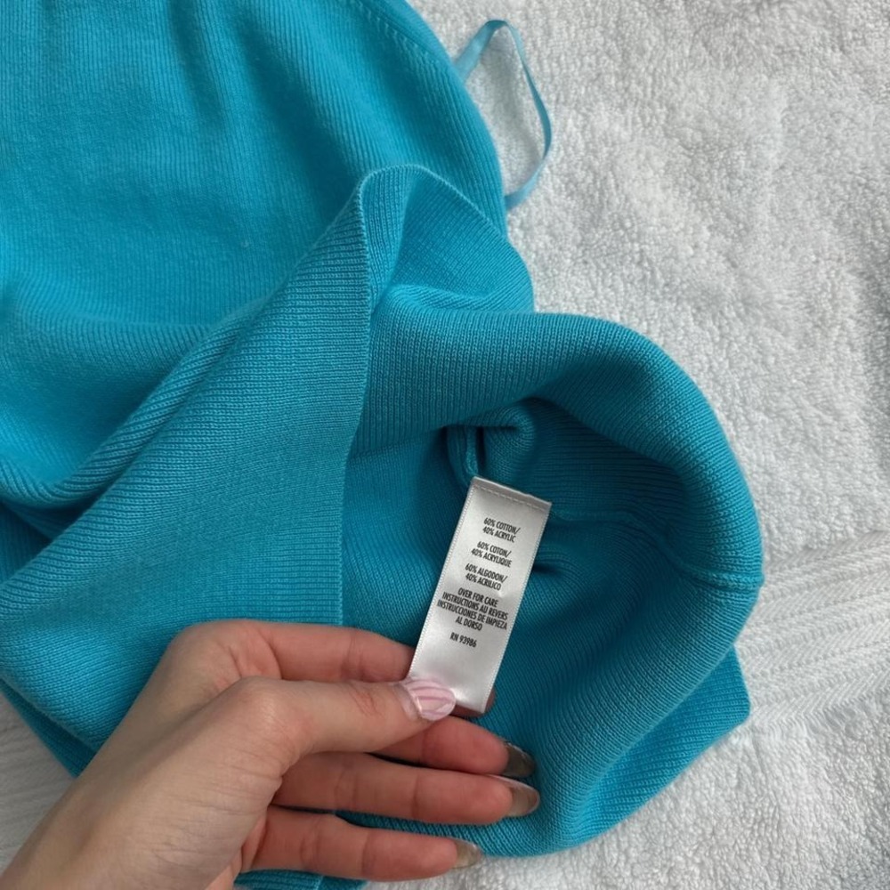 Perfect Basic Summer Blue Halter Neck Top - image 4